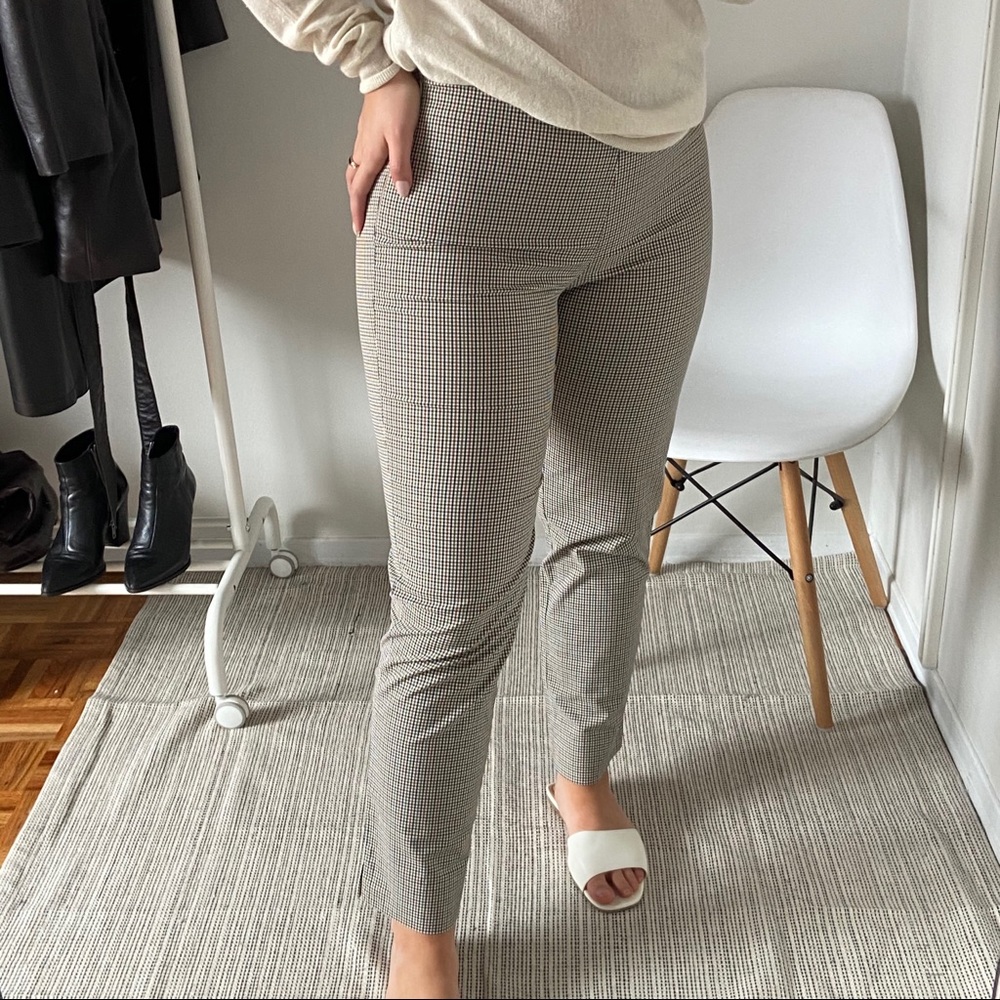 VINTAGE Plaid Side Zip Trousers -Size 6